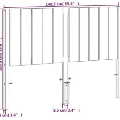 Vidaxl Tête de lit cire marron 135 cm bois massif de pin 844343