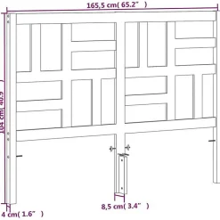 Vidaxl Tête de lit cire marron 160 cm bois massif de pin 844263 Online