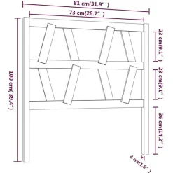 Vidaxl Tête de lit Gris 81x4x100 cm Bois massif de pin 818597