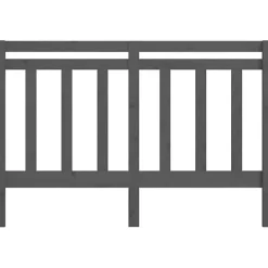 Vidaxl Tête de lit Gris 146x4x100 cm Bois massif de pin 817792 Sale