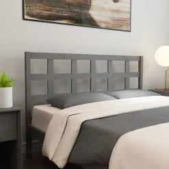 Vidaxl Tête de lit Gris 156x4x100 cm Bois massif de pin 817897 Best