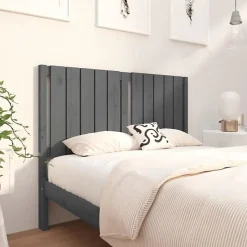 Vidaxl Tête de lit Gris 125,5x4x100 cm Bois massif de pin 818862