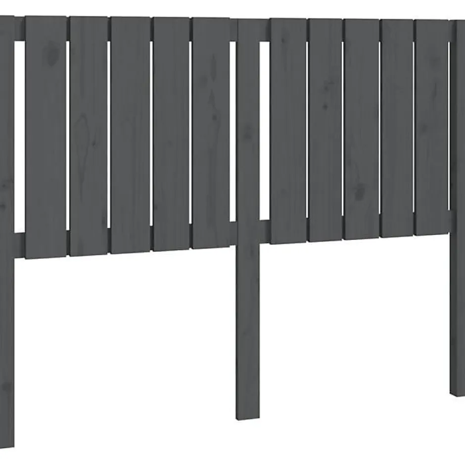 Vidaxl Tête de lit Gris 125,5x4x100 cm Bois massif de pin 818862