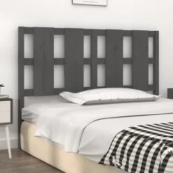 Vidaxl Tête de lit Gris 125,5x4x100 cm Bois massif de pin 817982 Outlet