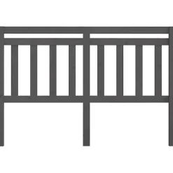 Vidaxl Tête de lit Gris 126x4x100 cm Bois massif de pin 814086 Best