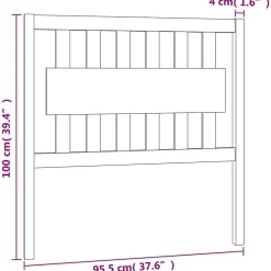 Vidaxl Tête de lit Marron miel 95,5x4x100 cm Bois massif de pin 818553