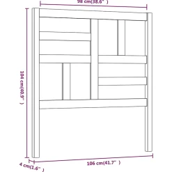 Vidaxl Tête de lit Marron miel 106x4x104 cm Bois massif de pin 818178 Online