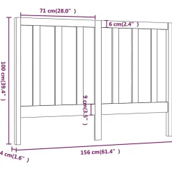 Vidaxl Tête de lit Marron miel 156x4x100 cm Bois massif de pin 817698 Outlet