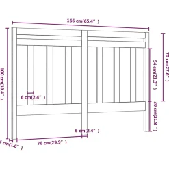 Vidaxl Tête de lit Marron miel 166x4x100 cm Bois massif de pin 817803 Sale