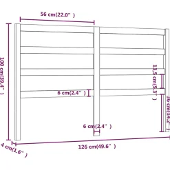 Vidaxl Tête de lit Marron miel 126x4x100 cm Bois massif de pin 817633