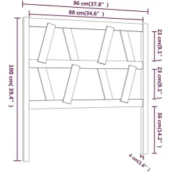 Vidaxl Tête de lit Marron miel 96x4x100 cm Bois massif de pin 818603 Sale