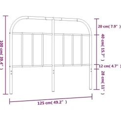 Vidaxl Tête de lit métal blanc 120 cm 353715 Clearance