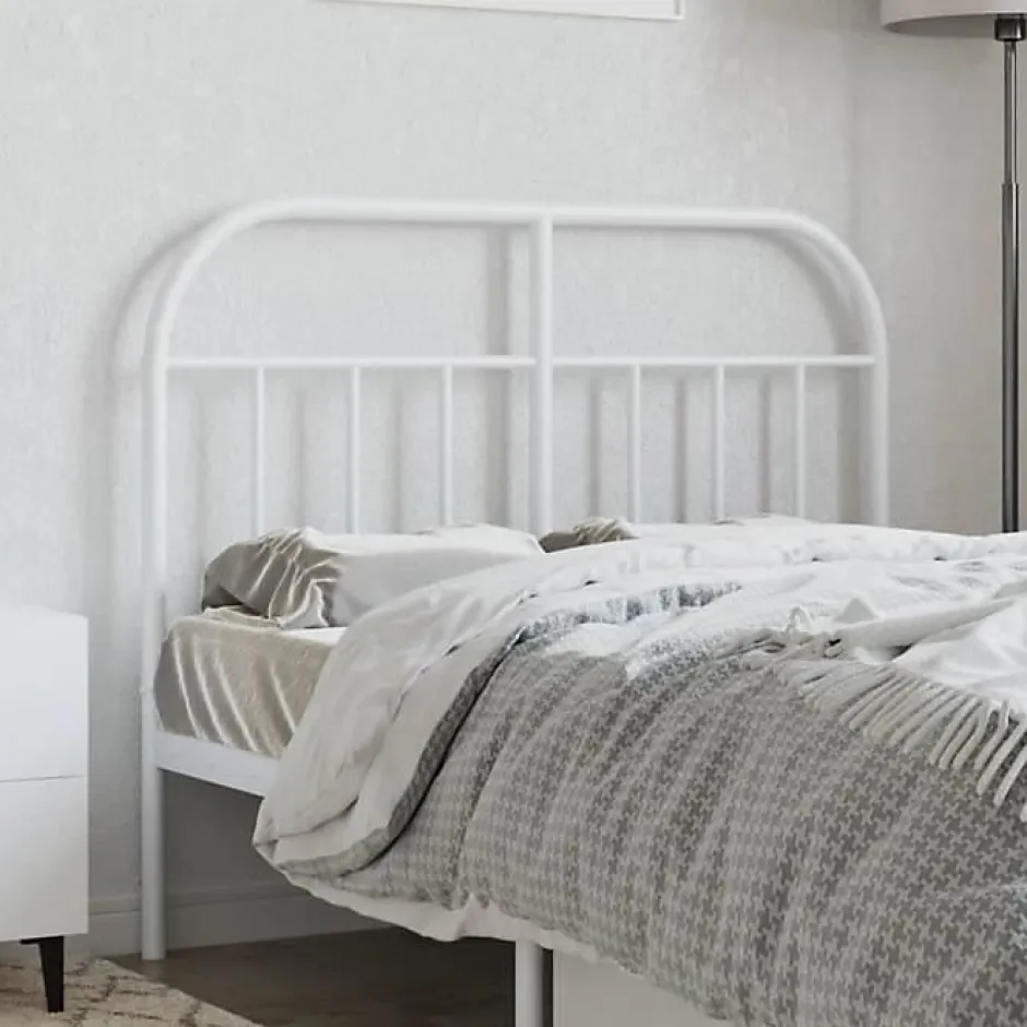 Vidaxl Tête de lit métal blanc 120 cm 353715 Clearance