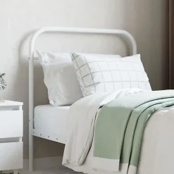 Vidaxl Tête de lit métal blanc 80 cm 352654