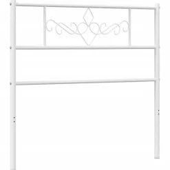 Vidaxl Tête de lit métal blanc 75 cm 355342