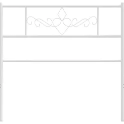 Vidaxl Tête de lit métal blanc 75 cm 355342