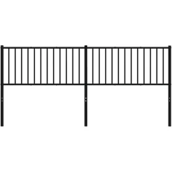 Vidaxl Tête de lit métal noir 193 cm 350901