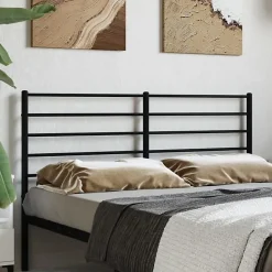 Vidaxl Tête de lit métal noir 135 cm 352351