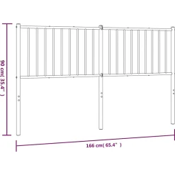 Vidaxl Tête de lit métal noir 160 cm 350899 Clearance