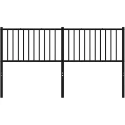 Vidaxl Tête de lit métal noir 160 cm 350899 Clearance