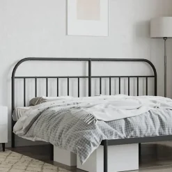 Vidaxl Tête de lit métal noir 200 cm 353673