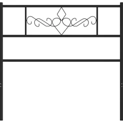Vidaxl Tête de lit métal noir 100 cm 355296