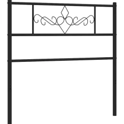 Vidaxl Tête de lit métal noir 100 cm 355296