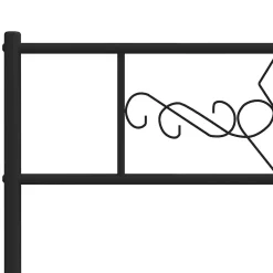 Vidaxl Tête de lit métal noir 100 cm 355296