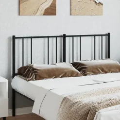 Vidaxl Tête de lit métal noir 160 cm 352515