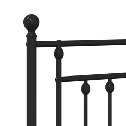 Vidaxl Tête de lit métal noir 160 cm 353572 New