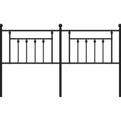 Vidaxl Tête de lit métal noir 160 cm 353572 New