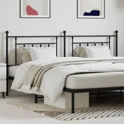 Vidaxl Tête de lit métal noir 200 cm 353575