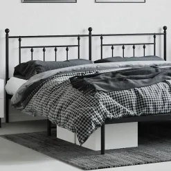 Vidaxl Tête de lit métal noir 200 cm 353575