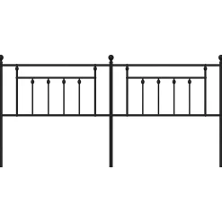 Vidaxl Tête de lit métal noir 200 cm 353575