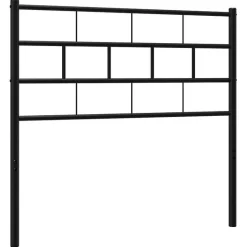 Vidaxl Tête de lit métal noir 75 cm 355685