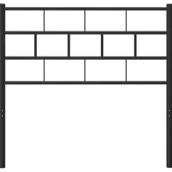 Vidaxl Tête de lit métal noir 75 cm 355685