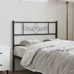 Vidaxl Tête de lit métal noir 75 cm 355293