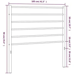 Vidaxl Tête de lit métal noir 100 cm 352348 Outlet