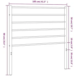 Vidaxl Tête de lit métal noir 100 cm 352348 Outlet