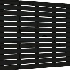Vidaxl Tête de lit murale Noir 146x3x91,5 cm Bois massif de pin 824687 New