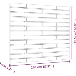 Vidaxl Tête de lit murale Noir 146x3x91,5 cm Bois massif de pin 824687 New