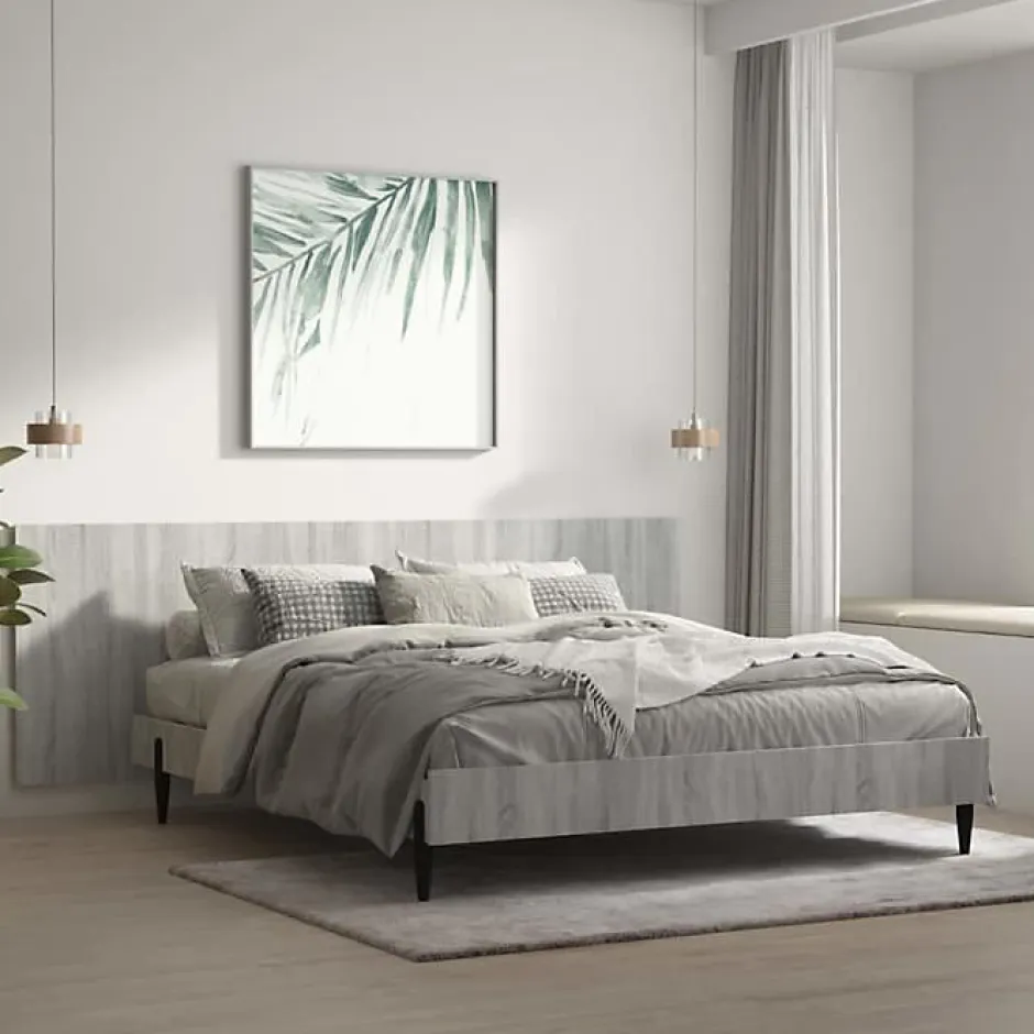 Vidaxl Tête de lit murale Sonoma gris 240x1,5x80 cm Bois d'ingénierie 816980
