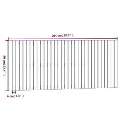 Vidaxl Tête de lit murale Gris 204x3x90 cm Bois massif de pin 824880 Best