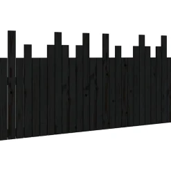 Vidaxl Tête de lit murale Noir 166x3x80 cm Bois massif de pin 824812