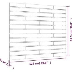 Vidaxl Tête de lit murale Noir 126x3x91,5 cm Bois massif de pin 824682