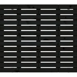 Vidaxl Tête de lit murale Noir 126x3x91,5 cm Bois massif de pin 824682