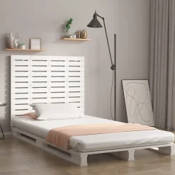 Vidaxl Tête de lit murale Blanc 141x3x91,5 cm Bois massif de pin 824709