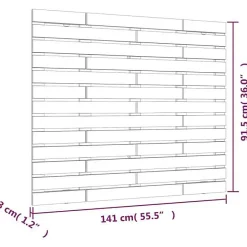 Vidaxl Tête de lit murale Blanc 141x3x91,5 cm Bois massif de pin 824709