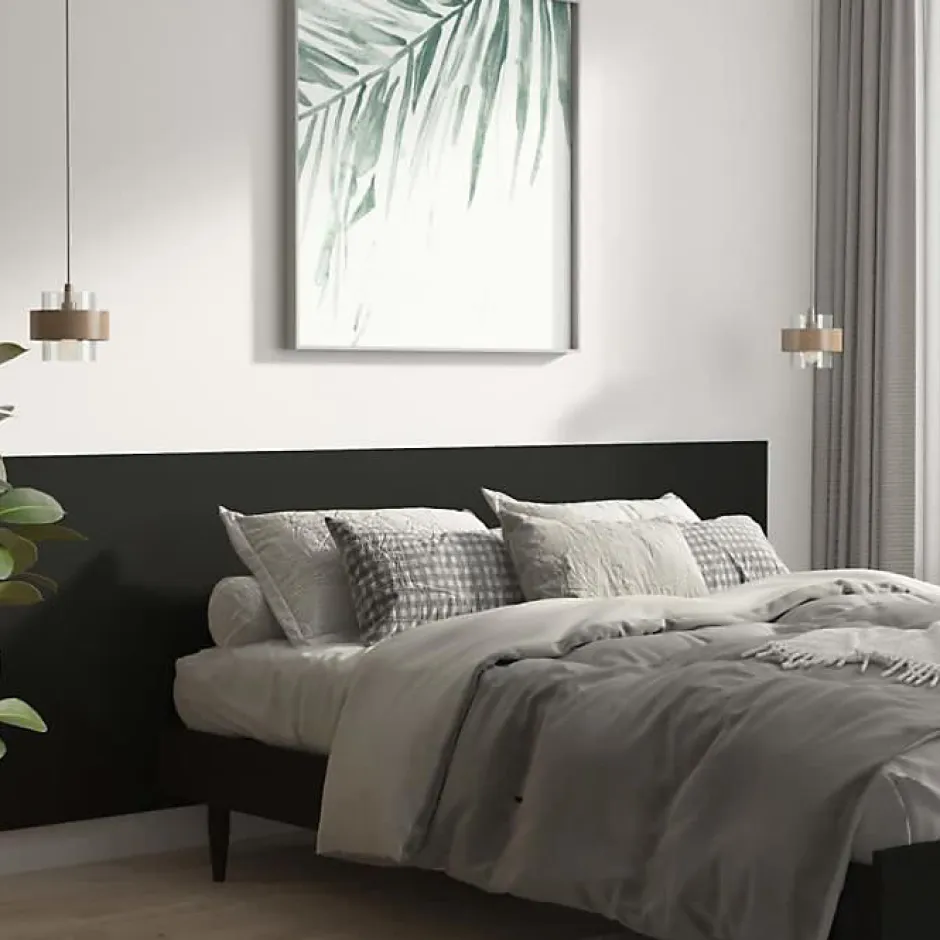 Vidaxl Tête de lit murale Noir 240x1,5x80 cm Bois d'ingénierie 811053 Online