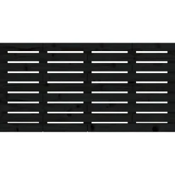 Vidaxl Tête de lit murale Noir 126x3x63 cm Bois massif de pin 824732